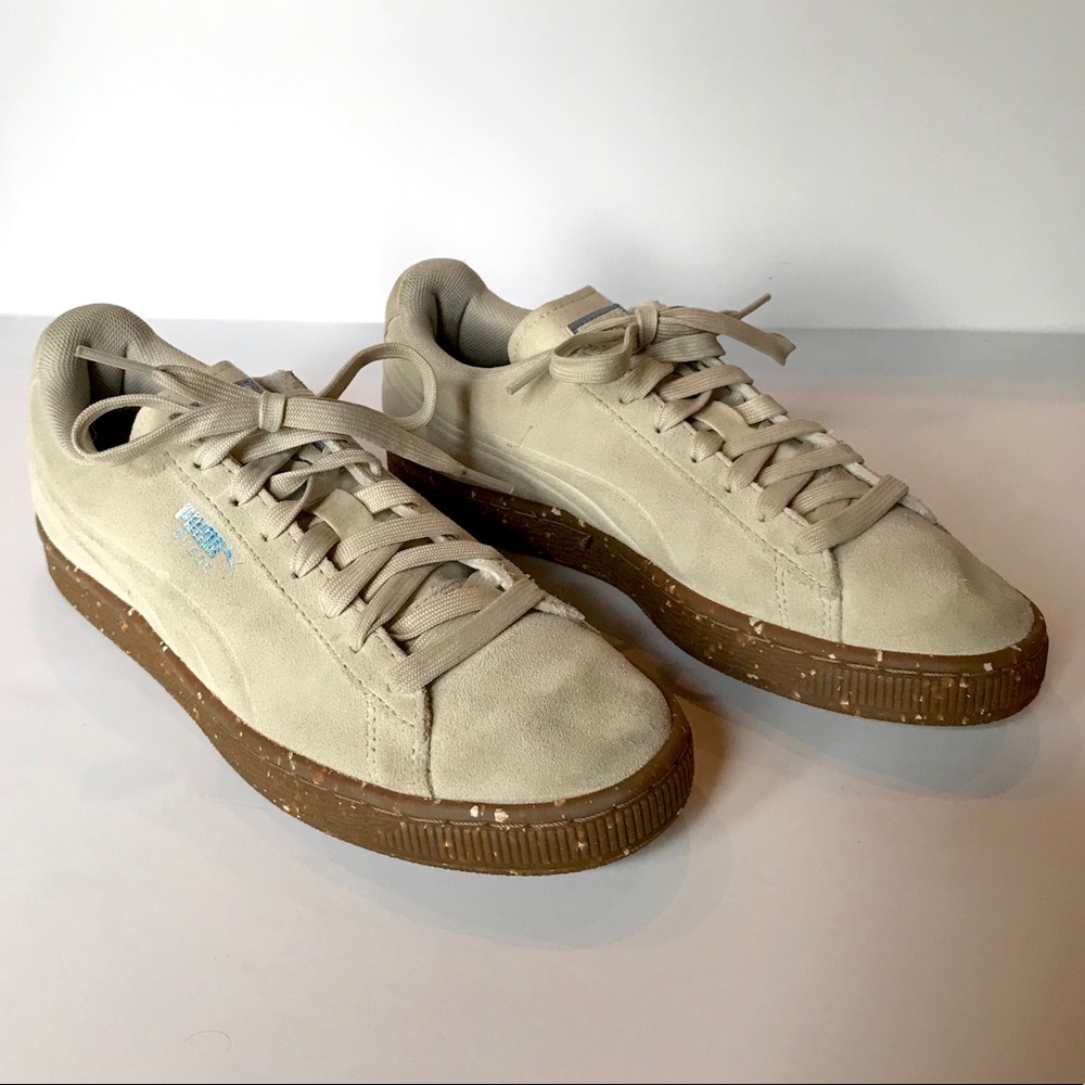 Puma | tan suede lace up sneaker 6